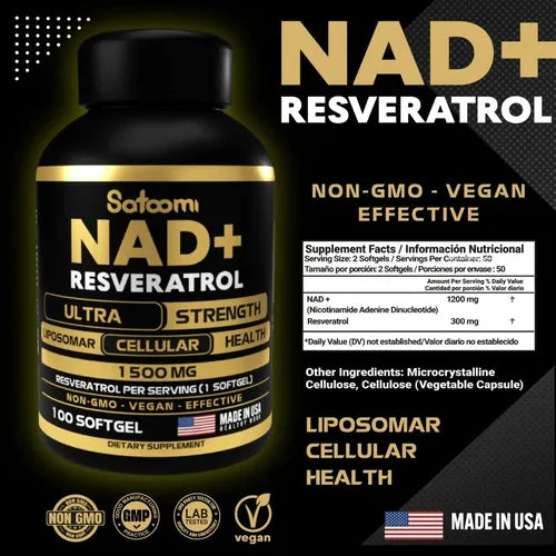 NAD+ RESVERATROL ¡Descubre el Secreto de la Juventud!