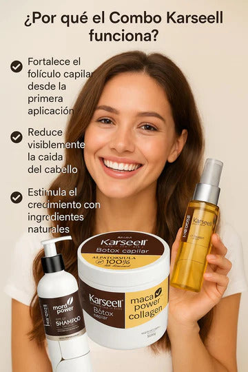 Combo Karseell: 3 porductos esencialies para tu cabello